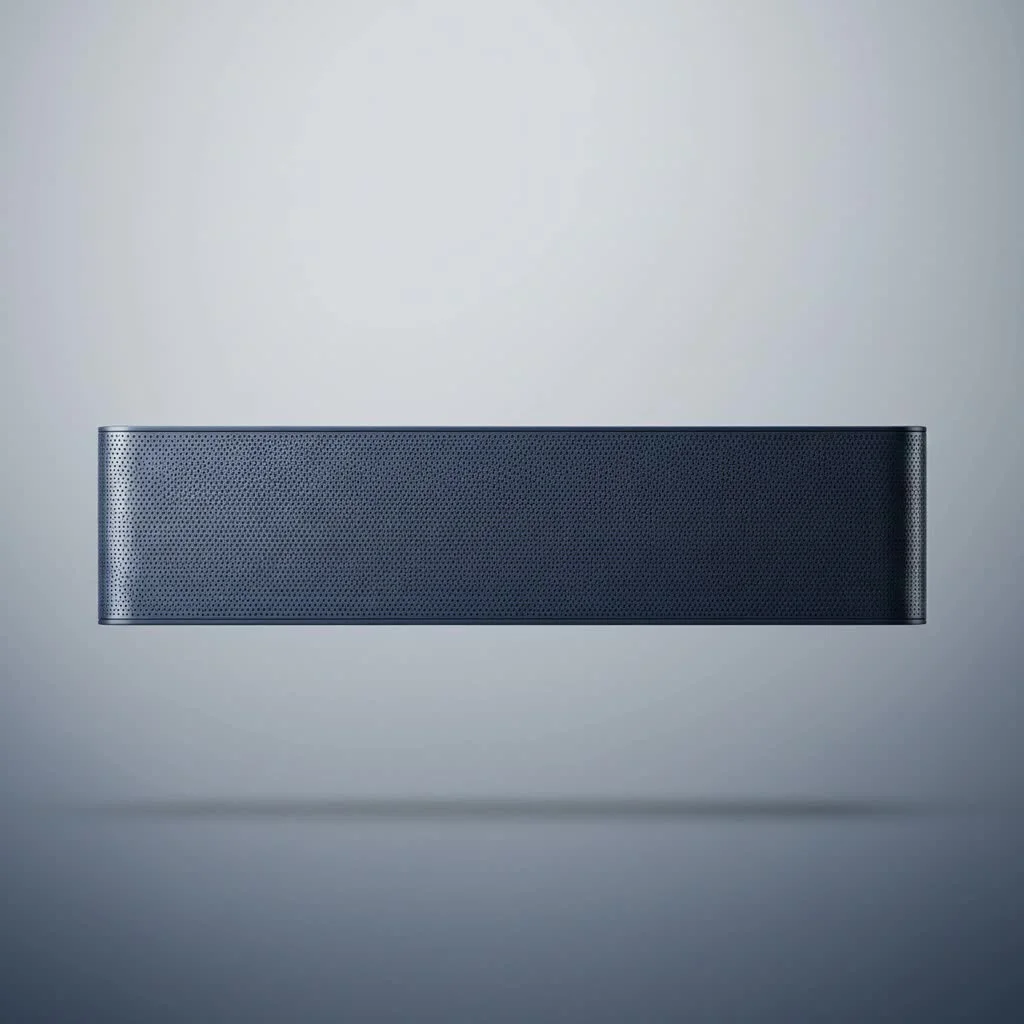 Sony sound bar and wireless subwoofer setup in a modern living room