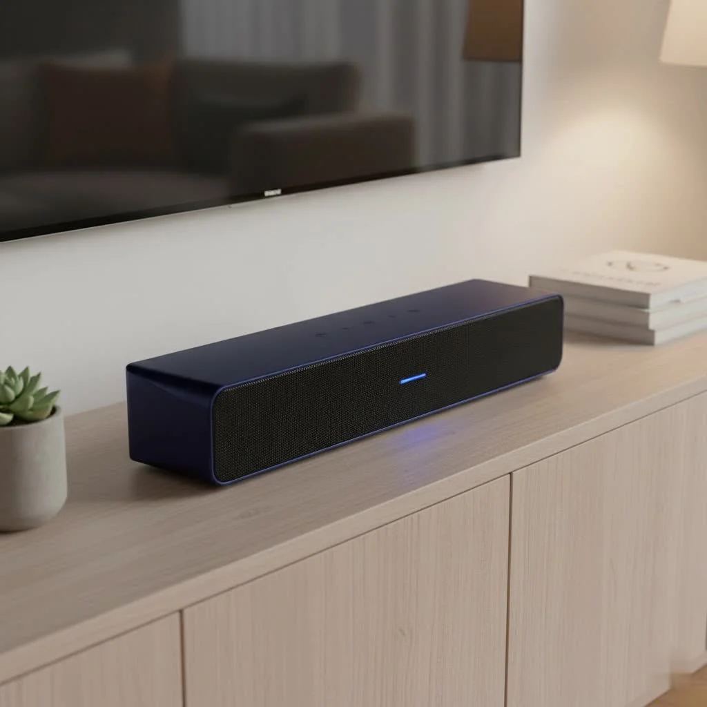 Sound bar for sale with a remote control and television