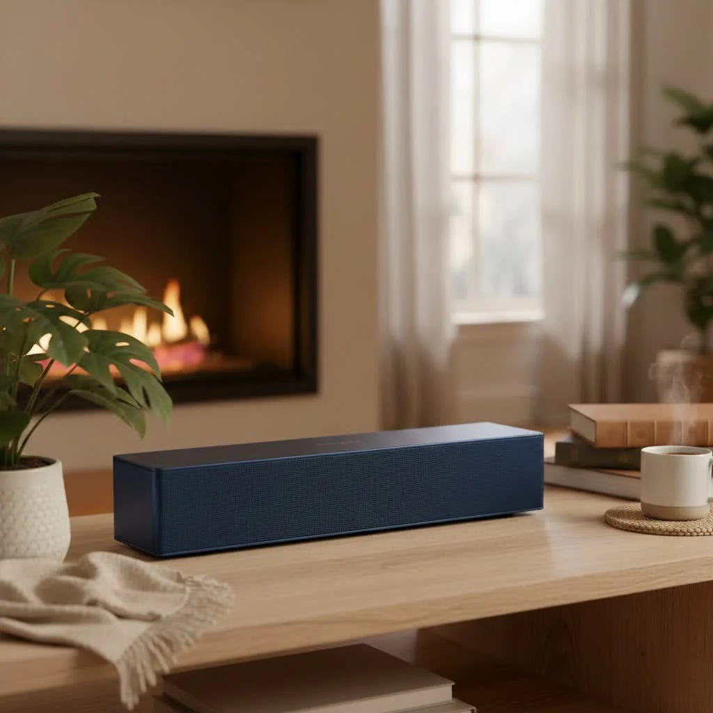Sony soundbar and subwoofer setup in a modern living room