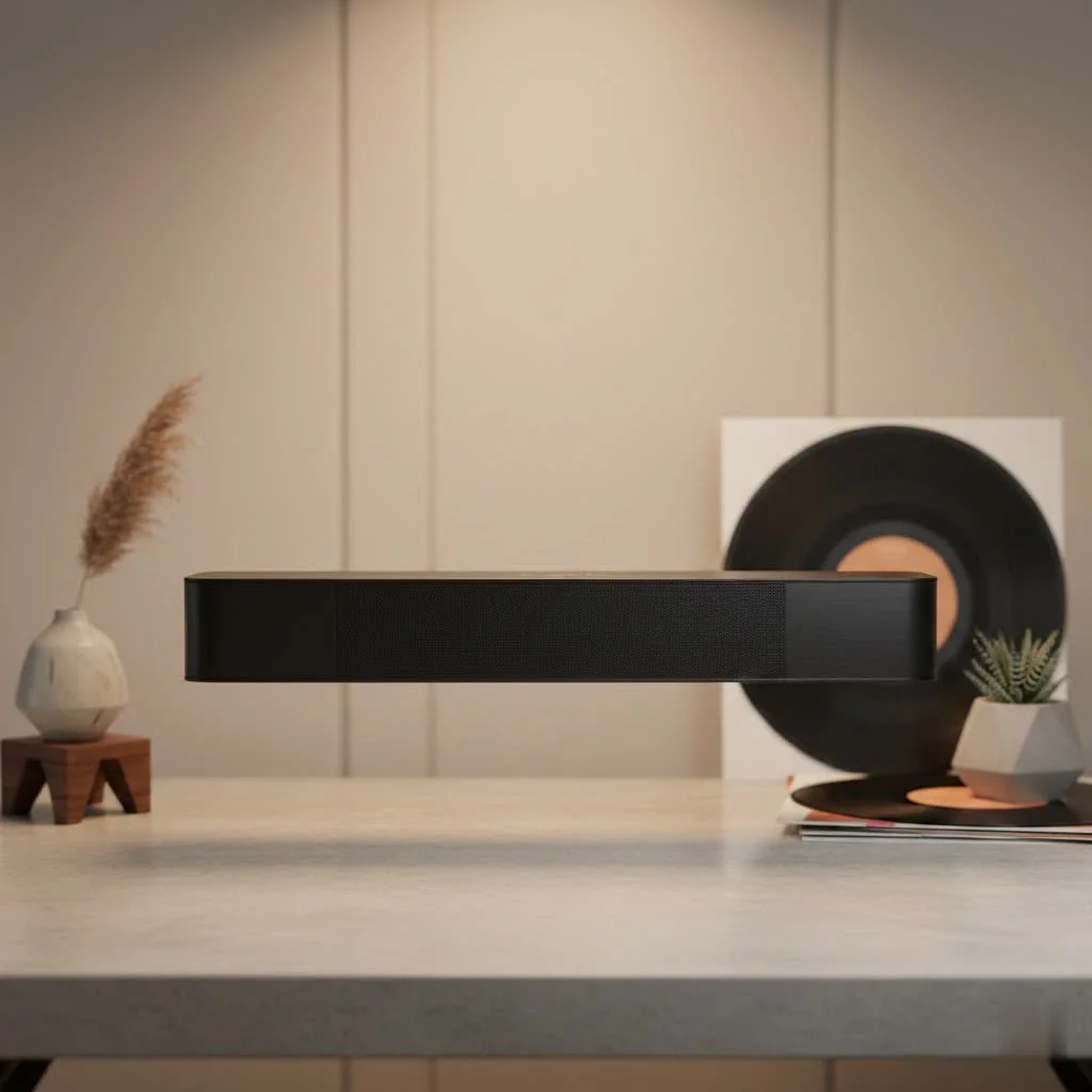 Soundbar and subwoofer setup for a TV