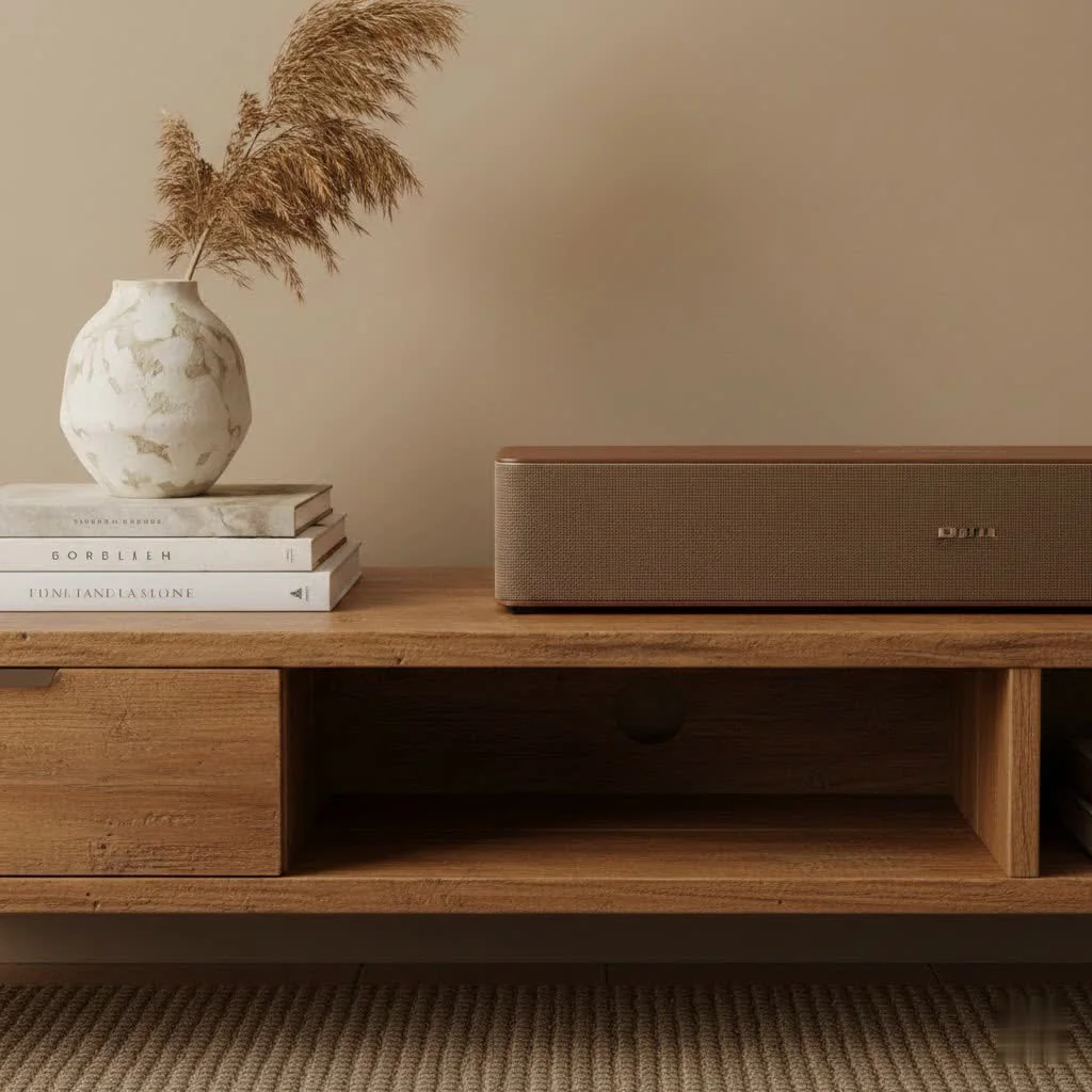 Sony HT-SF150 soundbar on a TV stand