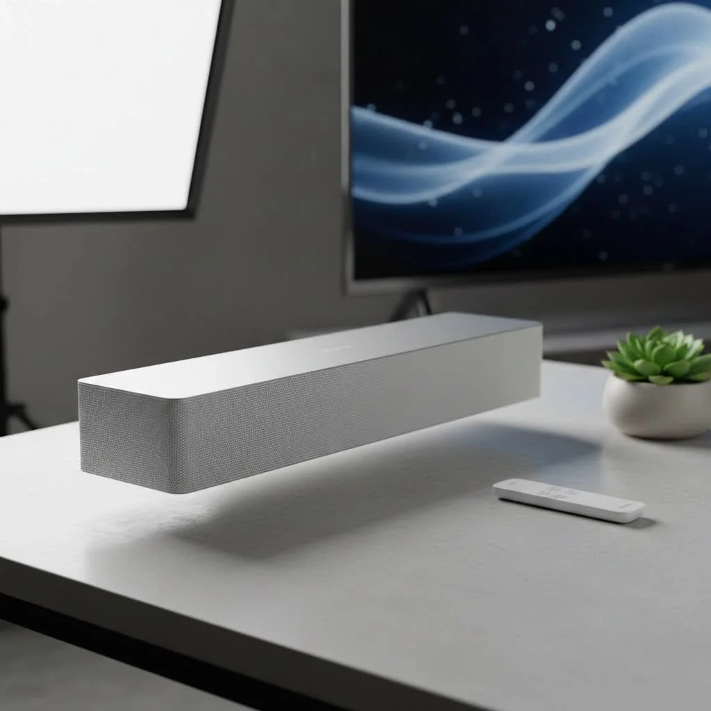 Sonos Arc, Beam, and Ray soundbars on display