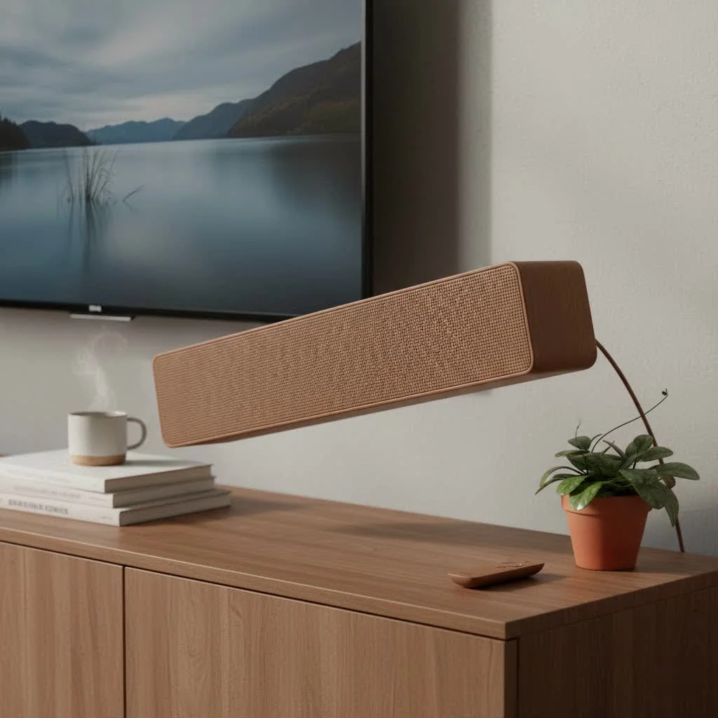 Bose Solo TV Sound Bar on a media console